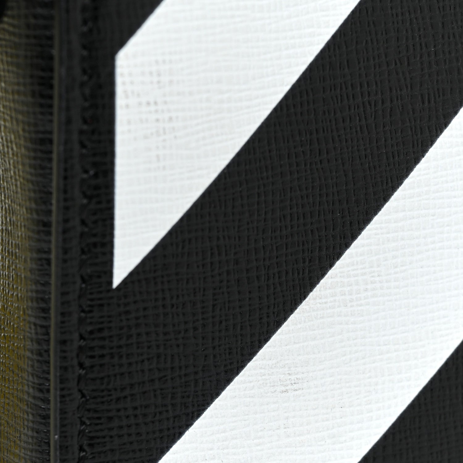 Off-White Saffiano Striped Mini Diag Bag Black White 10 of 11