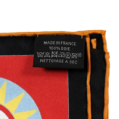 Hermes Silk Tea For Two Scarf 90 Black Rouge Multicolor 2 of 3