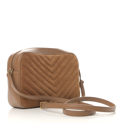 Saint Laurent Suede Matelasse Monogram Lou Camera Bag Cinnamon 3 of 10