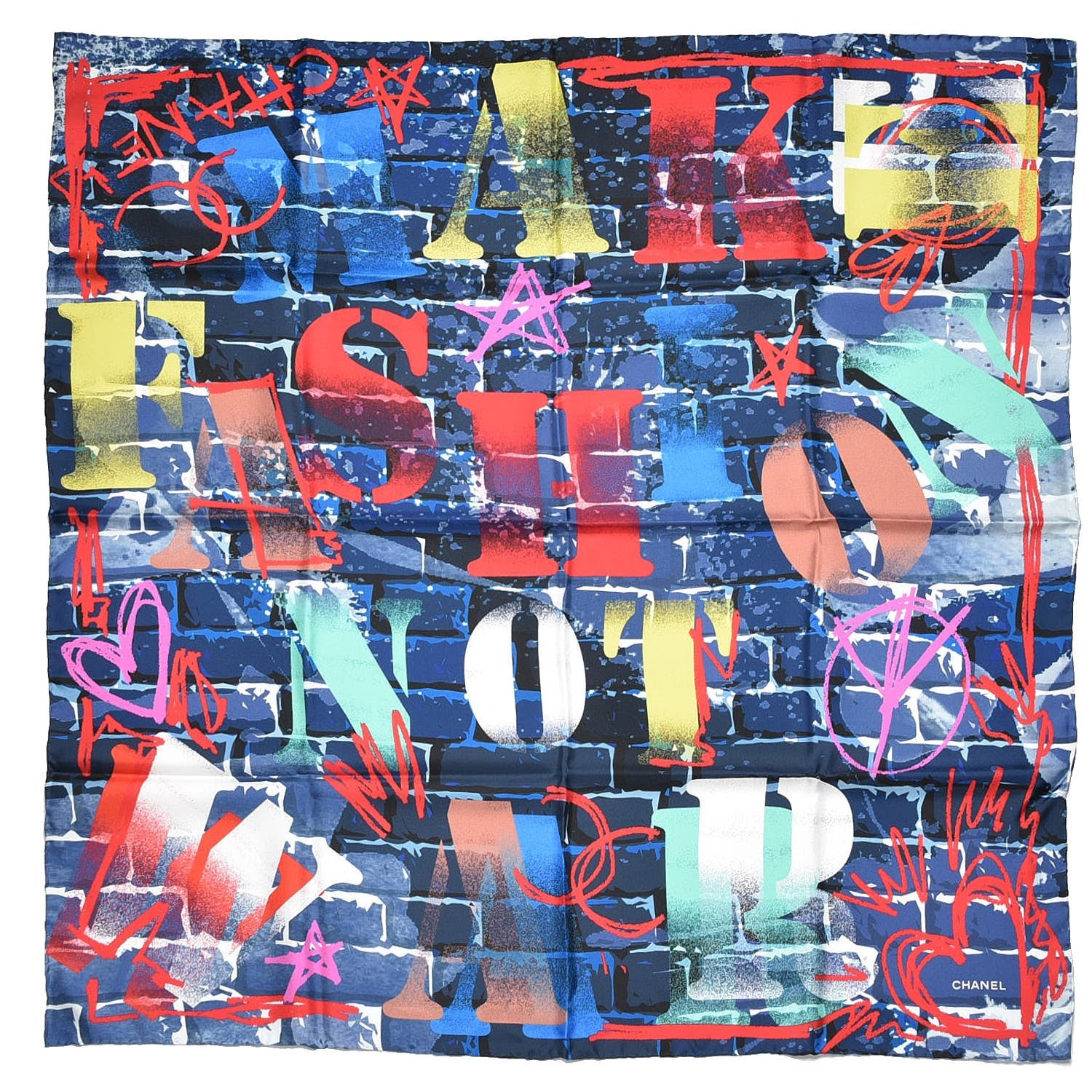 Chanel Silk Graffiti Scarf Multicolor 1 of 5