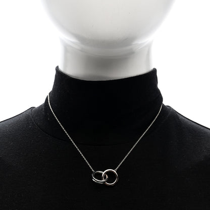 Tiffany Sterling Silver Rubedo 1837 Interlocking Circles Pendant Necklace 2 of 5