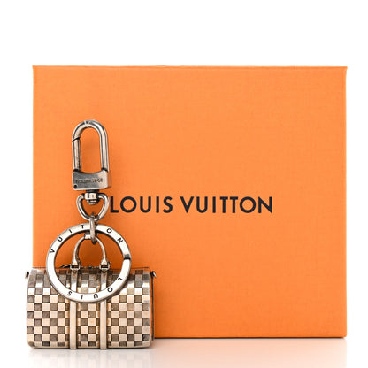 Louis Vuitton Brushed Palladium The Keepall Key Holder Bag Charm 5 of 5