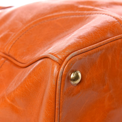 Prada Vitello Shine Top Handle Tote Papaya 10 of 16