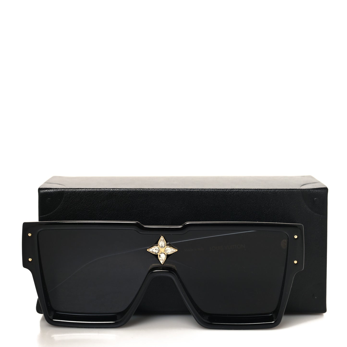 Acetate Swarovski Crystal Cyclone Sunglasses Z1578E Black