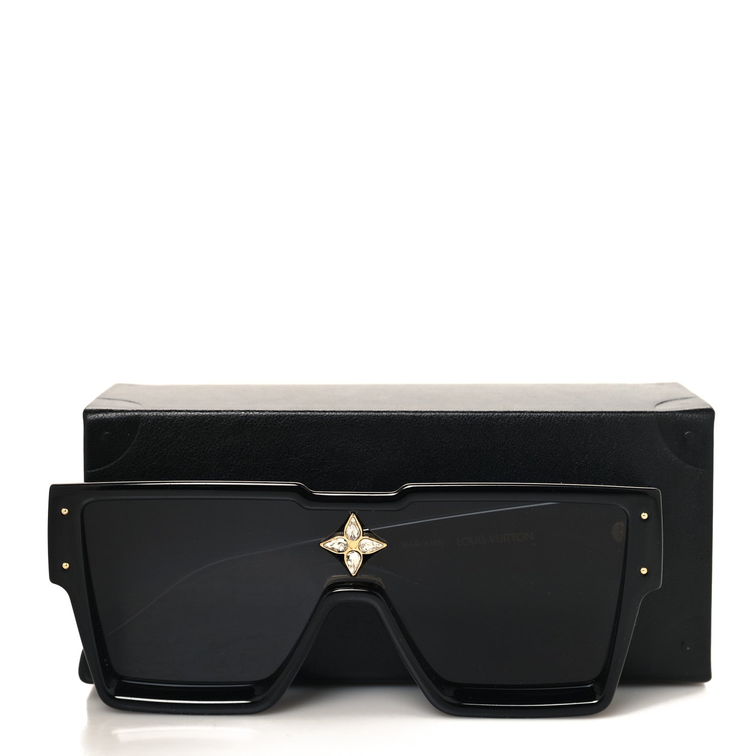 Louis Vuitton Acetate Swarovski Crystal Cyclone Sunglasses Z1578E Black 7 of 7