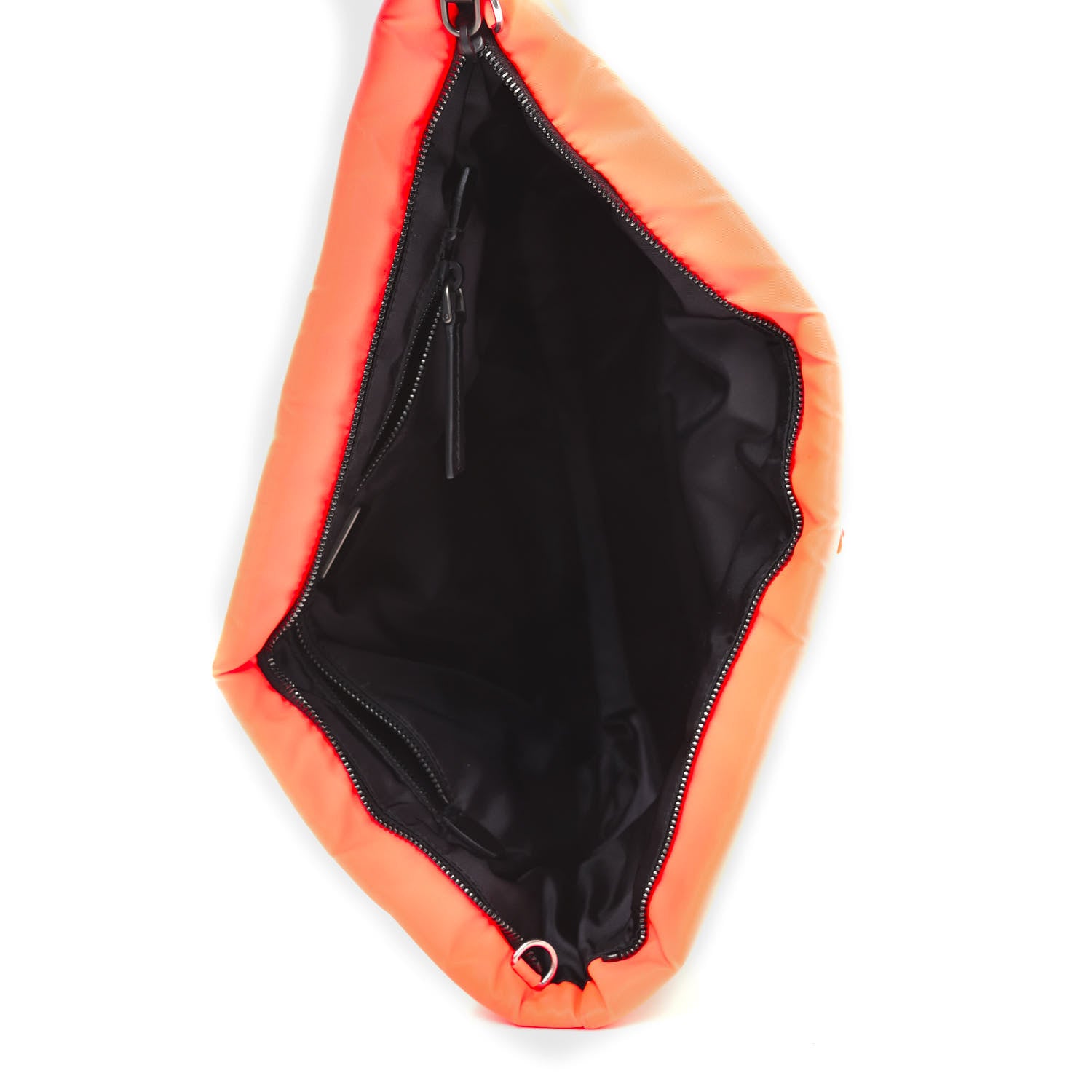 Prada Tessuto Nylon Soft Padded Medium Chain Clutch Bag Arancio Fluo 5 of 10