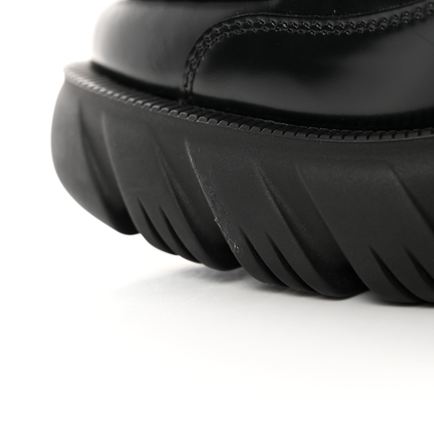 Gucci Magnum Calfskin Nappa Samoa Womens Horsebit Platform Chunky Lug Sole 40mm Loafers 37.5 Black 16 of 20