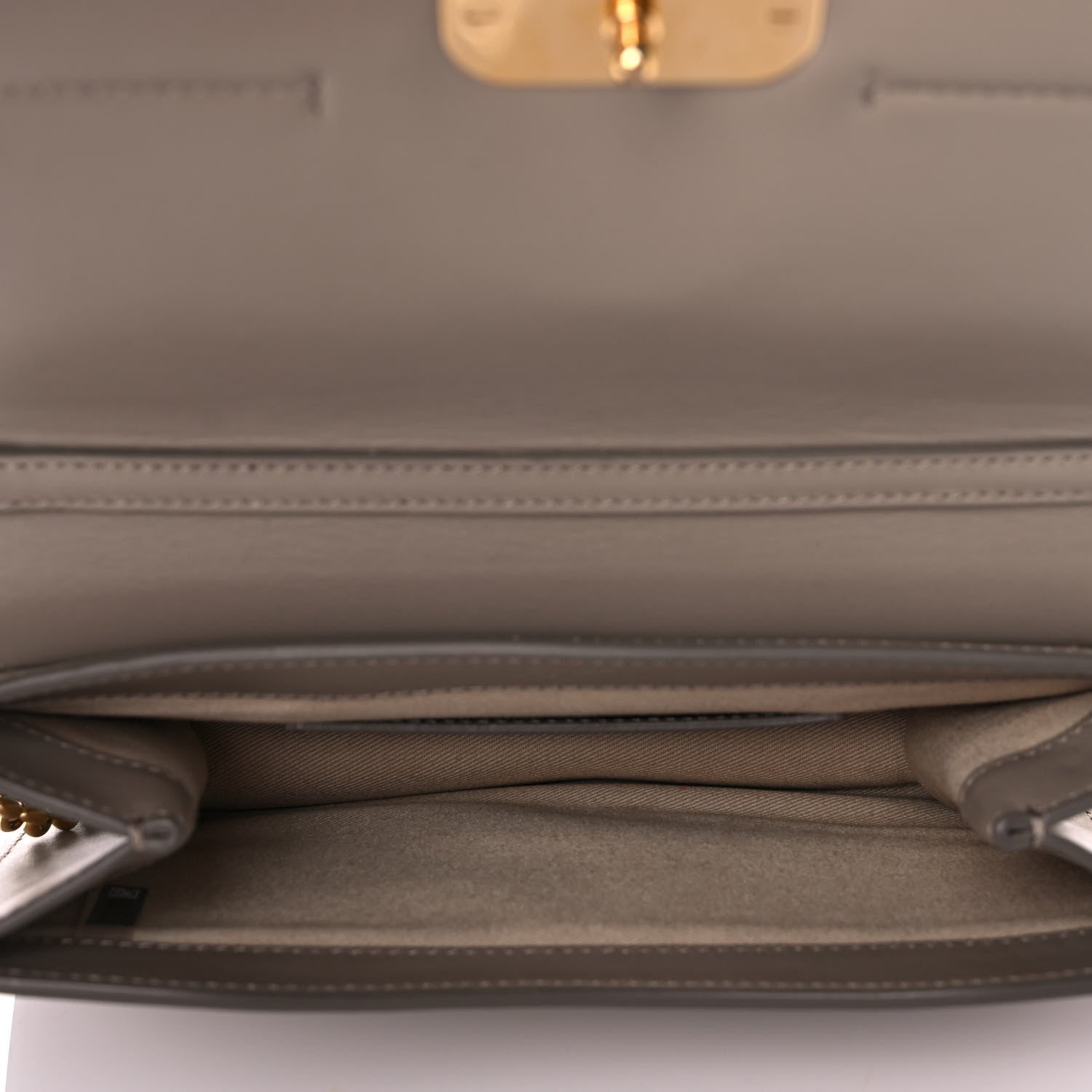 Chloe Calfskin Suede C Clutch With Chain Motty Grey 5 of 10