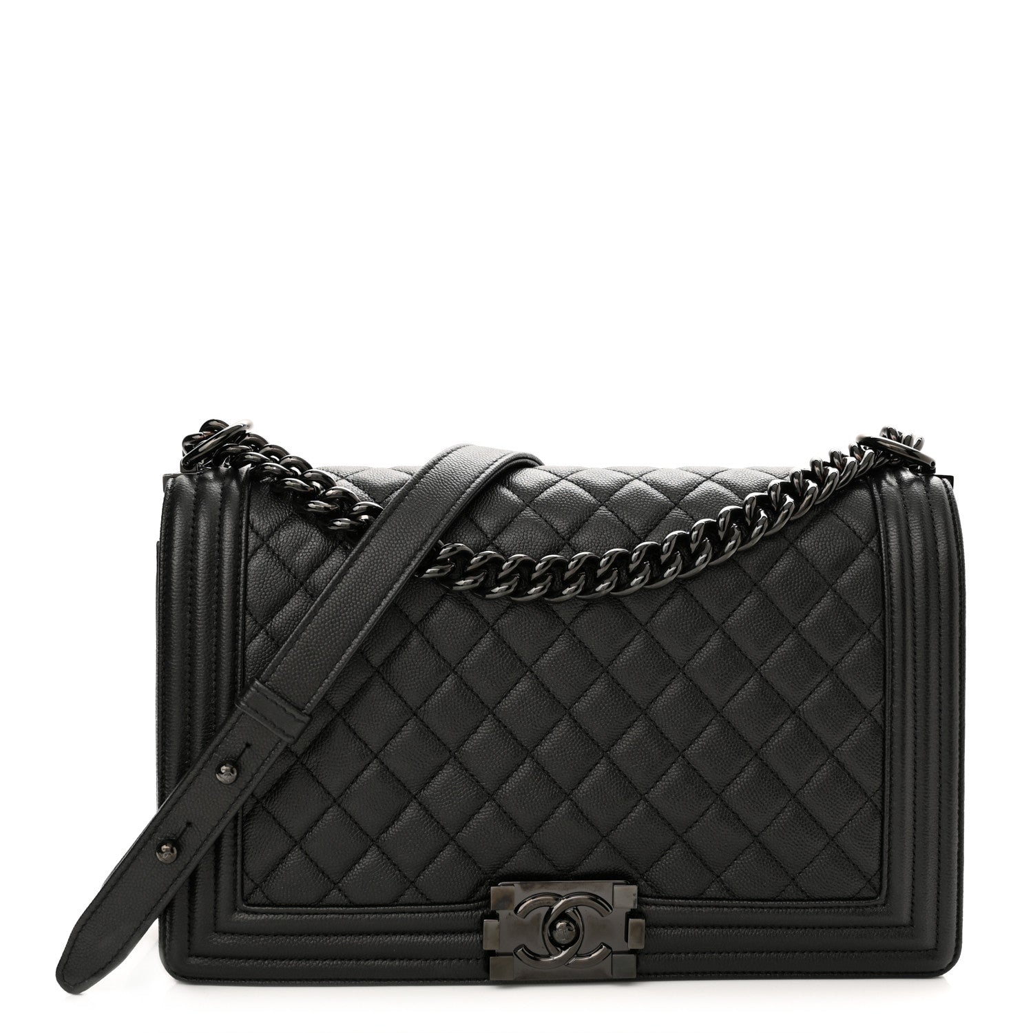 Chanel Caviar Quilted New Medium Boy Flap So Black 1 of 11