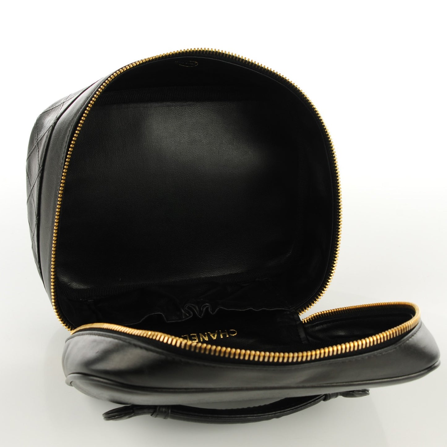 Calfskin Vanity Cosmetic Case Black