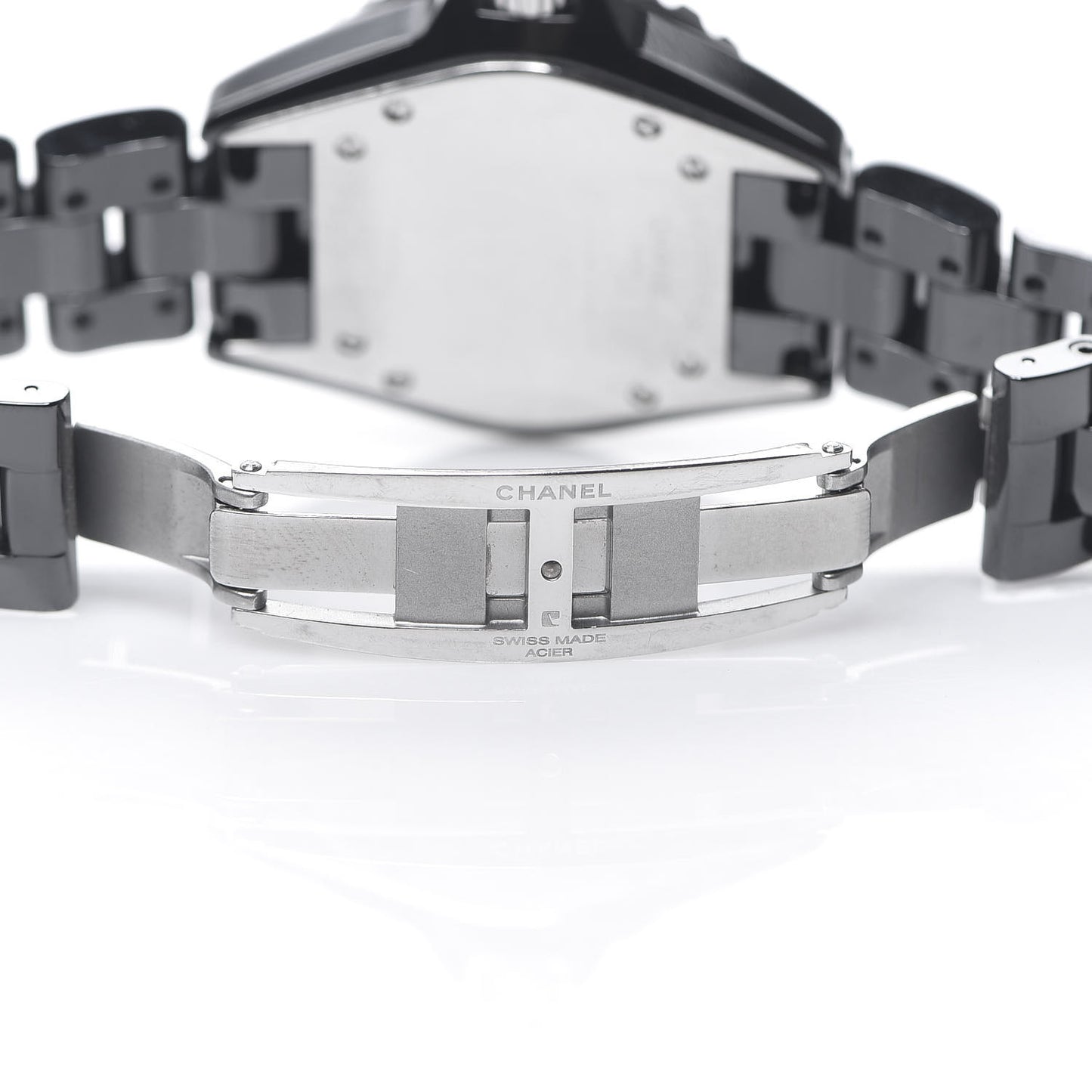 Stainless Steel Ceramic Diamond Pave Bezel 33mm J12 Quartz Watch Black