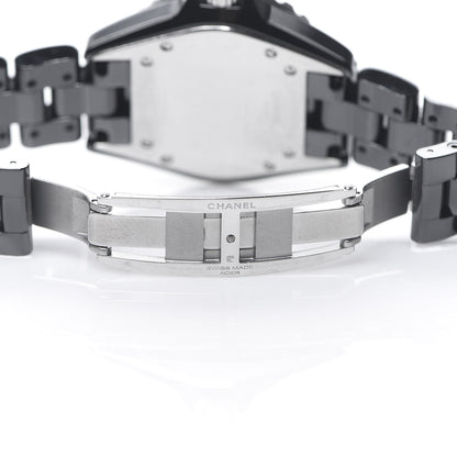 Chanel Stainless Steel Ceramic Diamond Pave Bezel 33mm J12 Quartz Watch Black 5 of 5