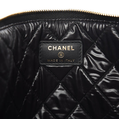 Chanel Caviar Quilted Large Boy Cosmetic Case Black 6 of 10