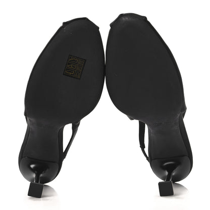 Miu Miu Satin Crystal Pearl Slingback Pumps 40 Black 6 of 9