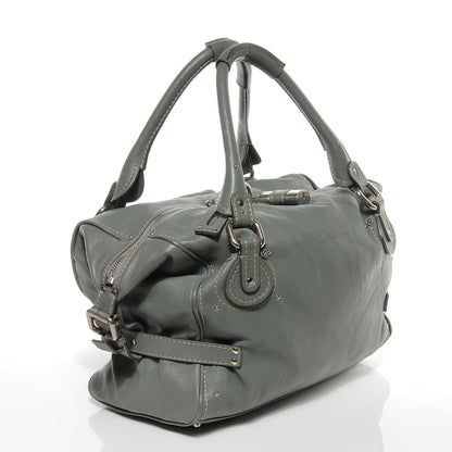 Chloe Leather Paddington Front Pocket Tote Gris Vert 3 of 8