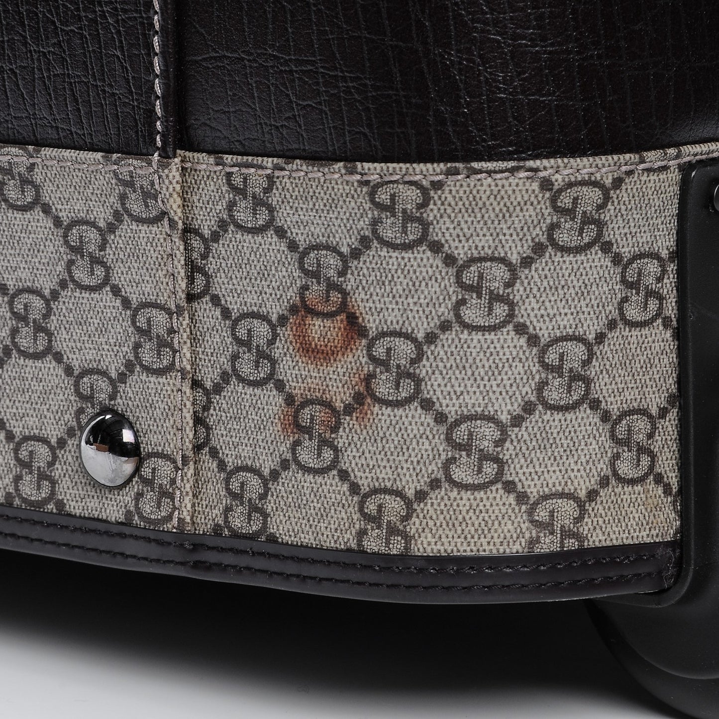 GG Plus Monogram Large Trolley Dark Brown