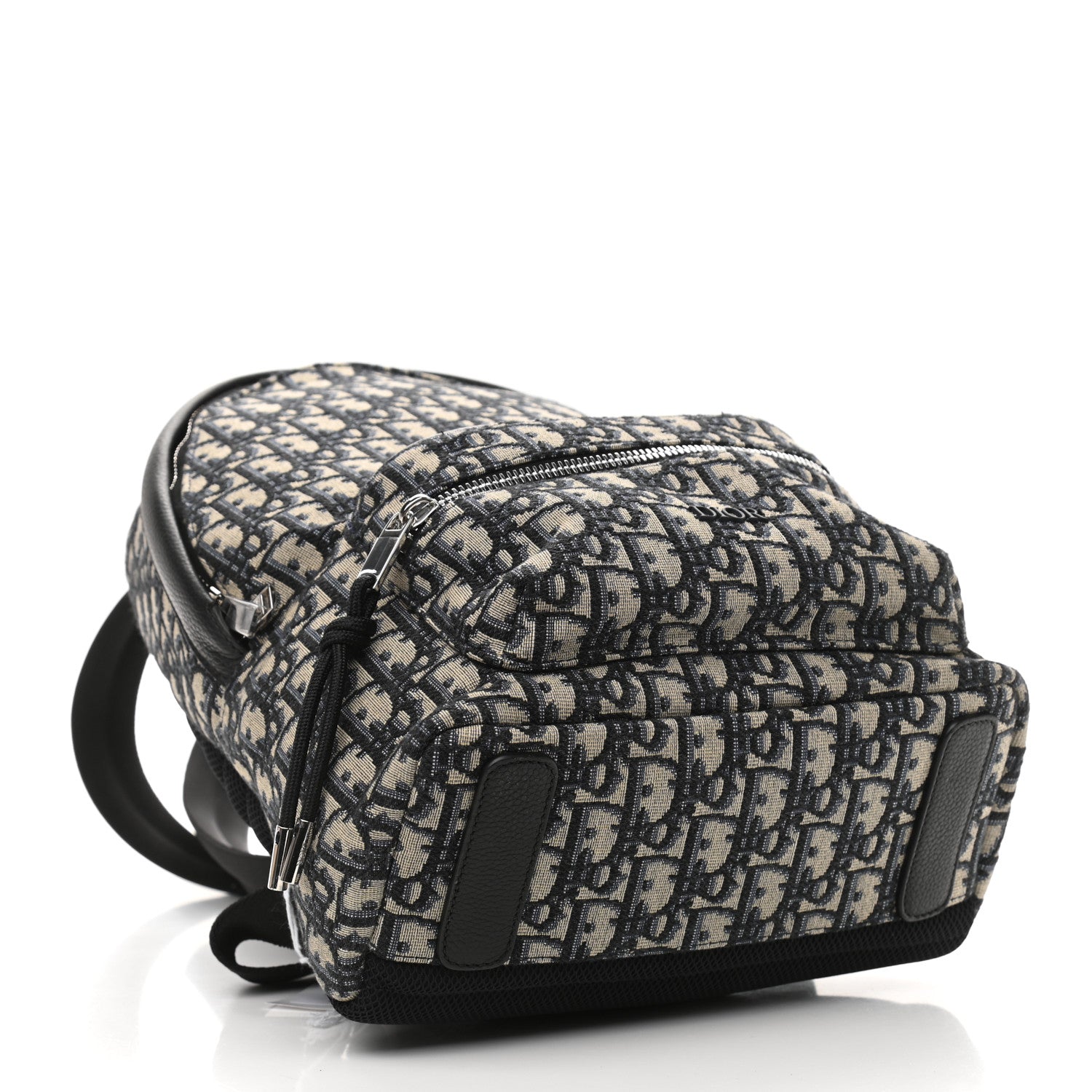 Christian Dior Oblique Calfskin Rider Backpack Beige Black 3 of 8