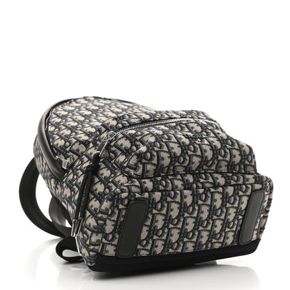 Christian Dior Oblique Calfskin Rider Backpack Beige Black 3 of 8