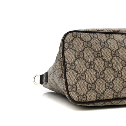 Gucci GG Supreme Monogram Small Zippered Tote Dark Brown 9 of 12