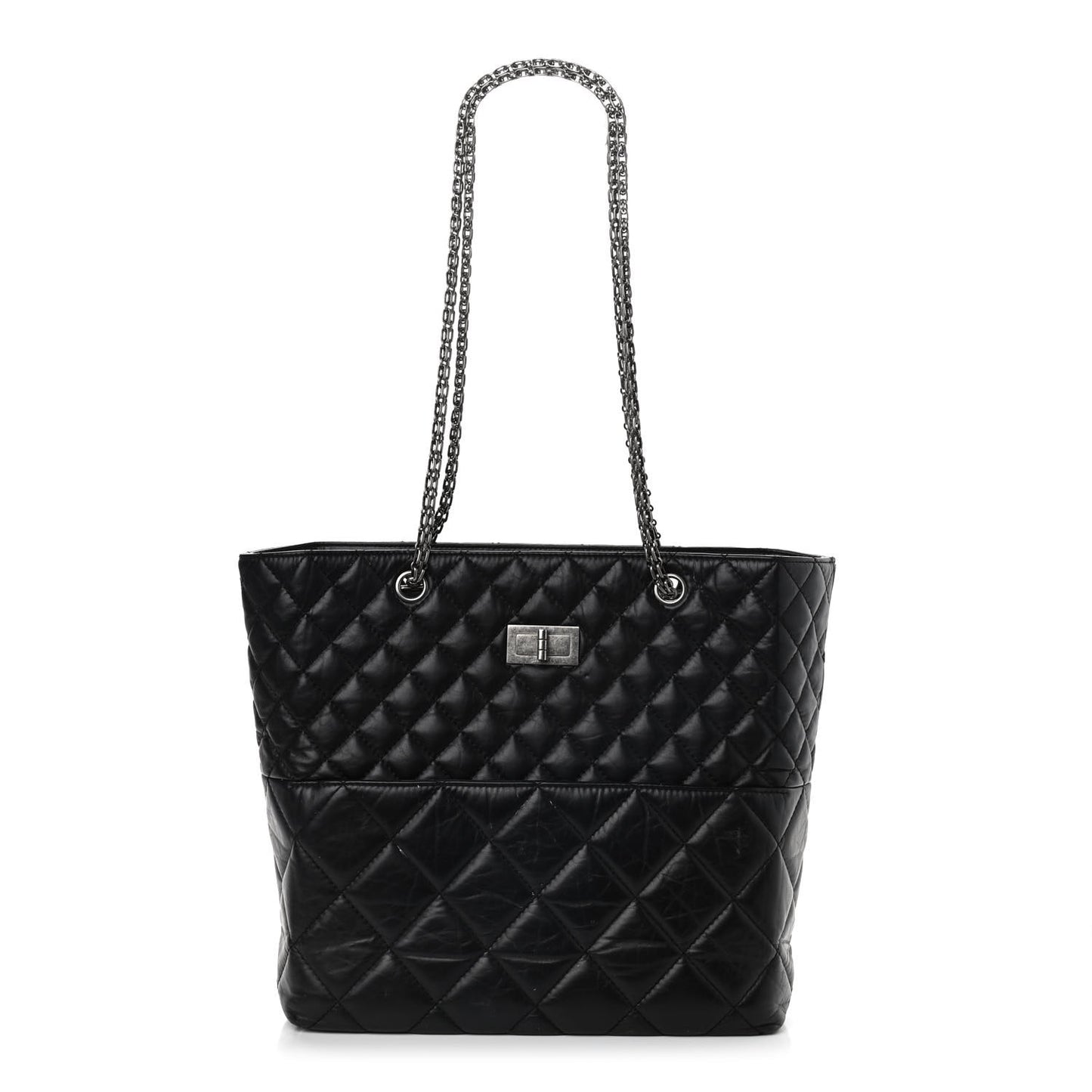 Aged Calfskin Reissue 2.55 Small Tote Black