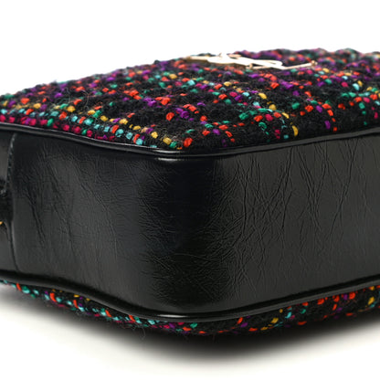 Saint Laurent Tweed Calfskin Monogram Lou Camera Bag Black 8 of 10