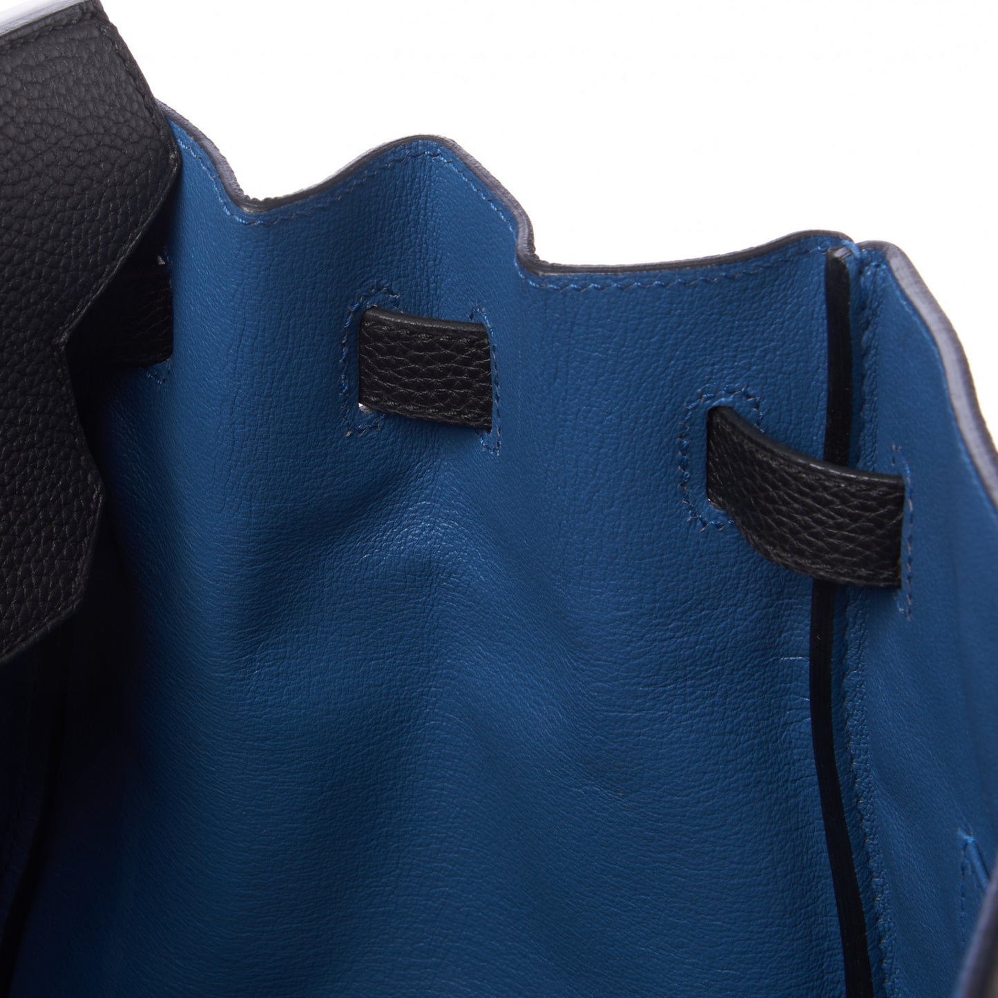 Togo Verso Birkin 35 Black Bleu Agate
