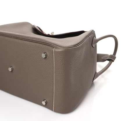 Hermes Taurillon Clemence Lindy 34 Etoupe 9 of 10