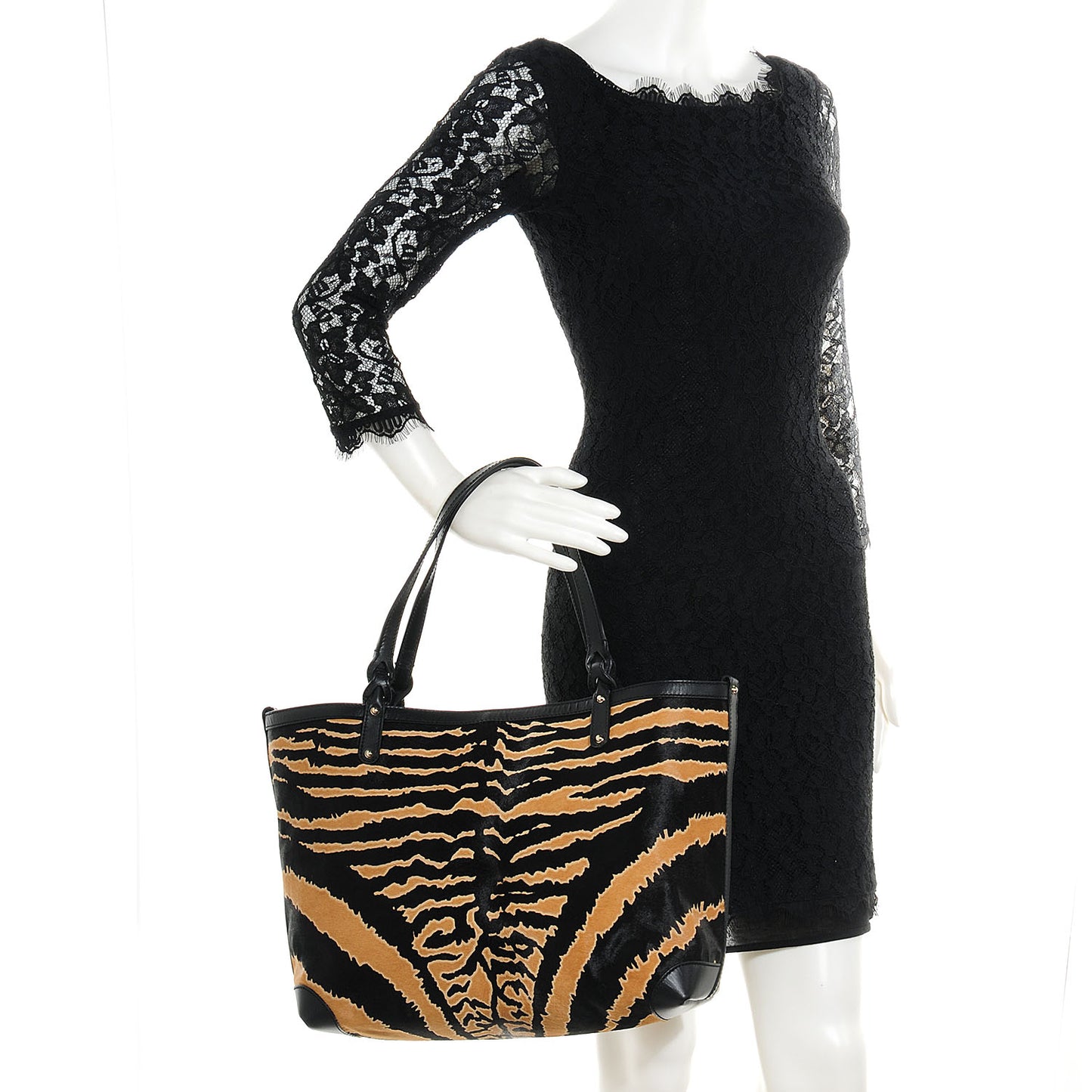 Craft Zebra Print Calf Hair Tote Black