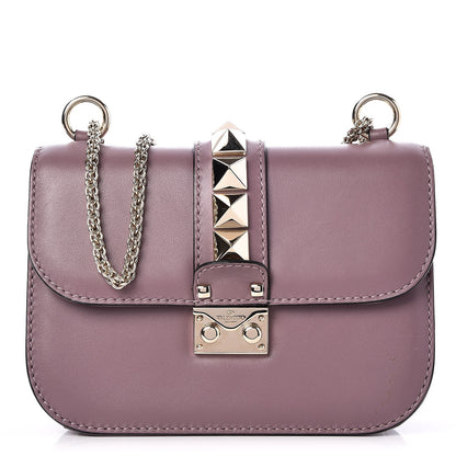 Valentino Garavani Vitello Small Glam Lock Rockstud Flap Dark Mauve 1 of 7