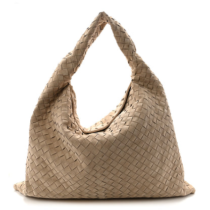 Bottega Veneta Suede Intrecciato Large Hop Mastice 1 of 12