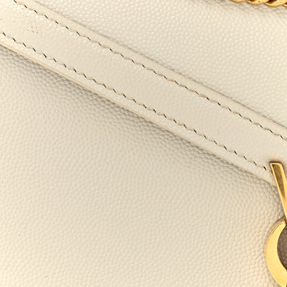 Saint Laurent Grain De Poudre Monogram Cassandra Clasp Bag Crema Soft 9 of 18