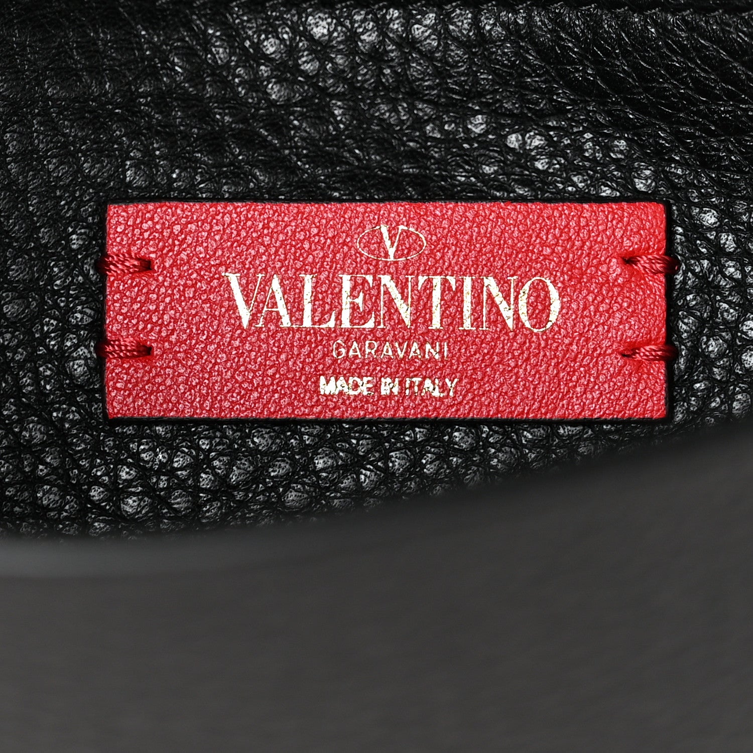 Valentino Garavani Pebbled Calfskin Rockstud Side Slip Crossbody Black 6 of 9