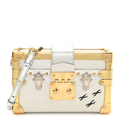 Louis Vuitton Metallic Epi Petite Malle Silver 1 of 6