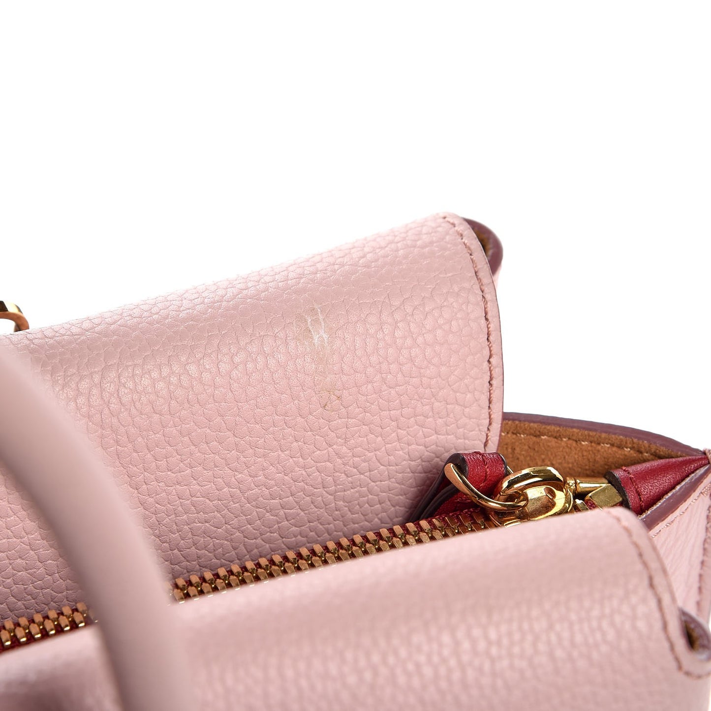 Grained Calfskin Medium Milla Tote Pale Mauve