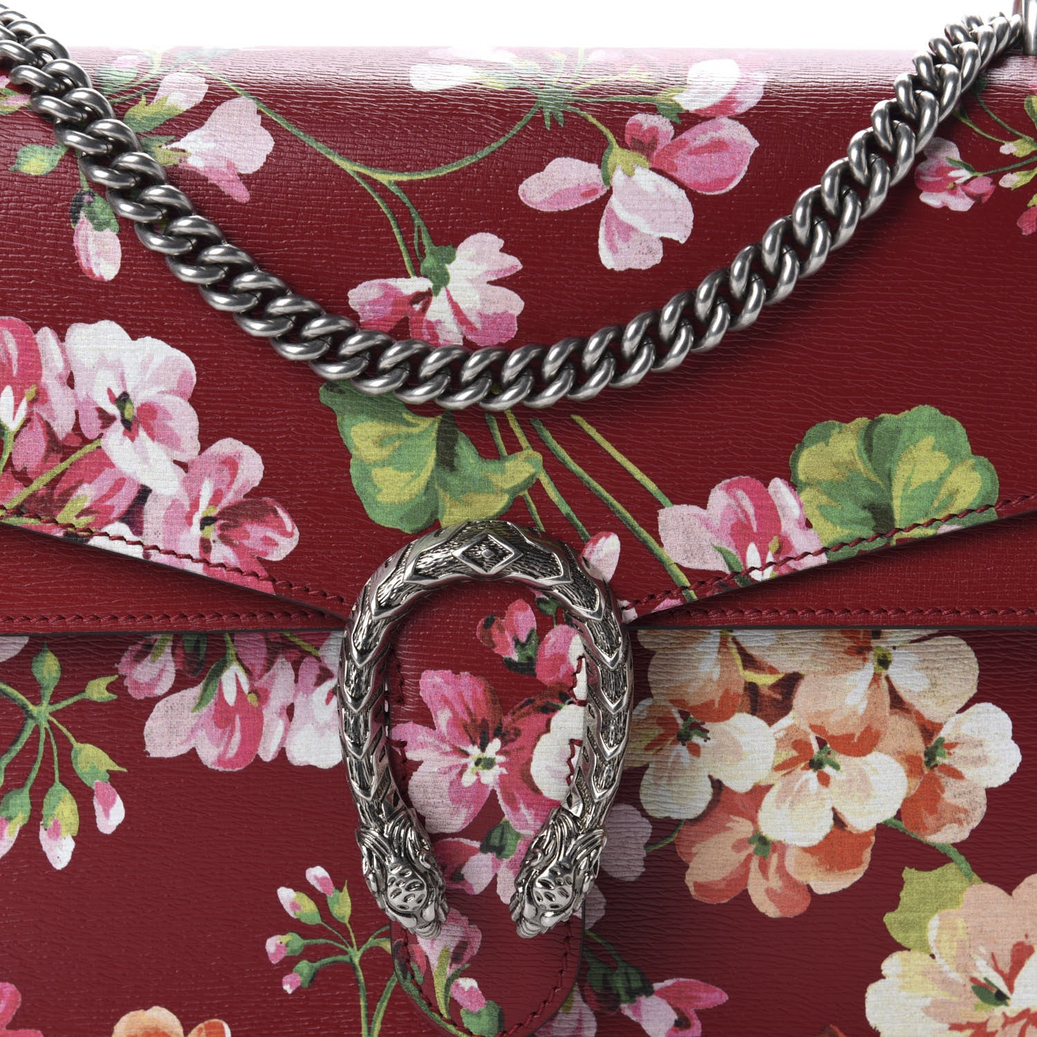 Gucci Calfskin Blooms Print Medium Dionysus Shoulder Bag Romantic Cherry Multicolor 11 of 11