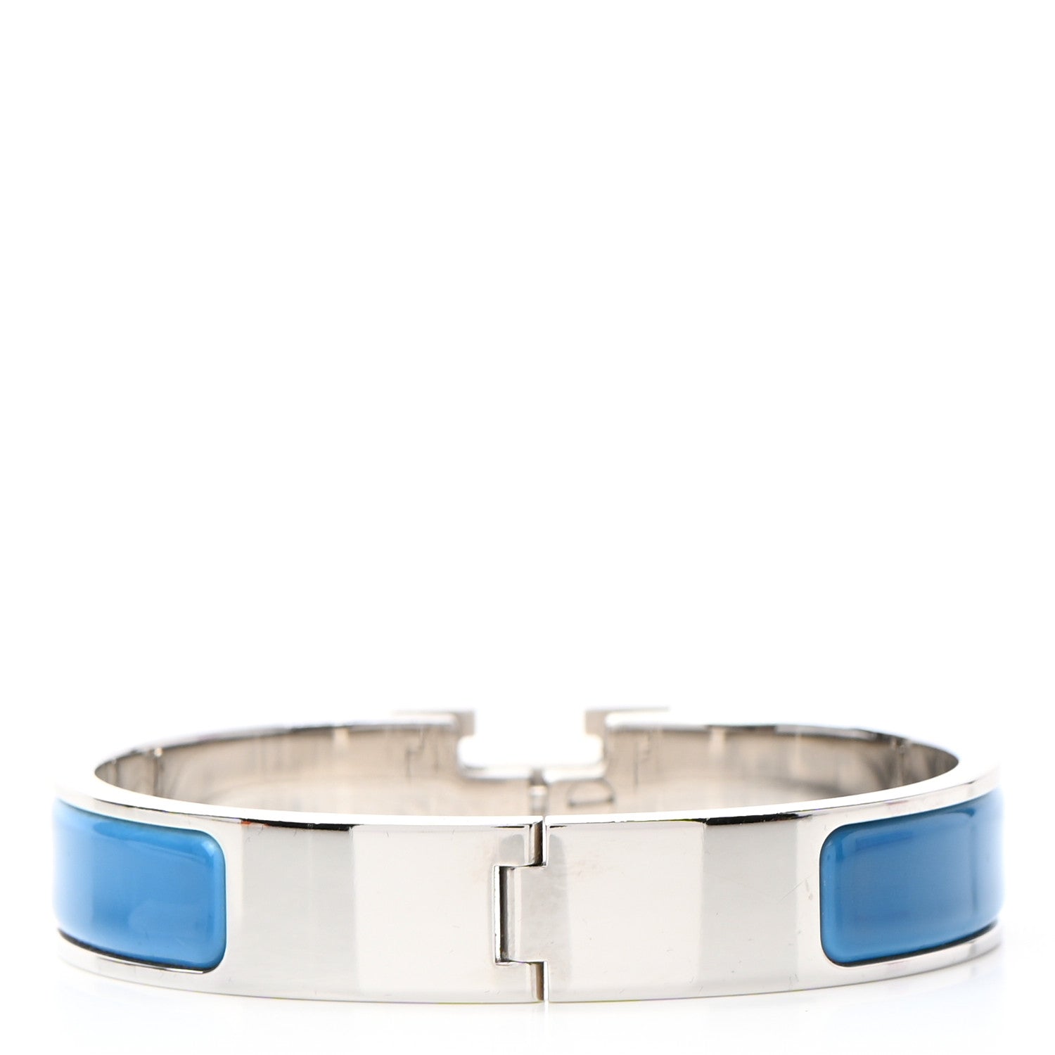 Hermes Enamel Narrow Clic Clac H Bracelet PM Bleu Jodhpur 3 of 4