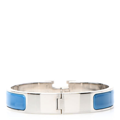 Hermes Enamel Narrow Clic Clac H Bracelet PM Bleu Jodhpur 3 of 4