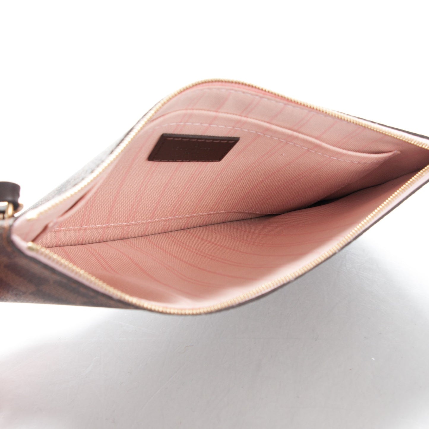 Damier Ebene Neverfull MM GM Pochette Rose Ballerine