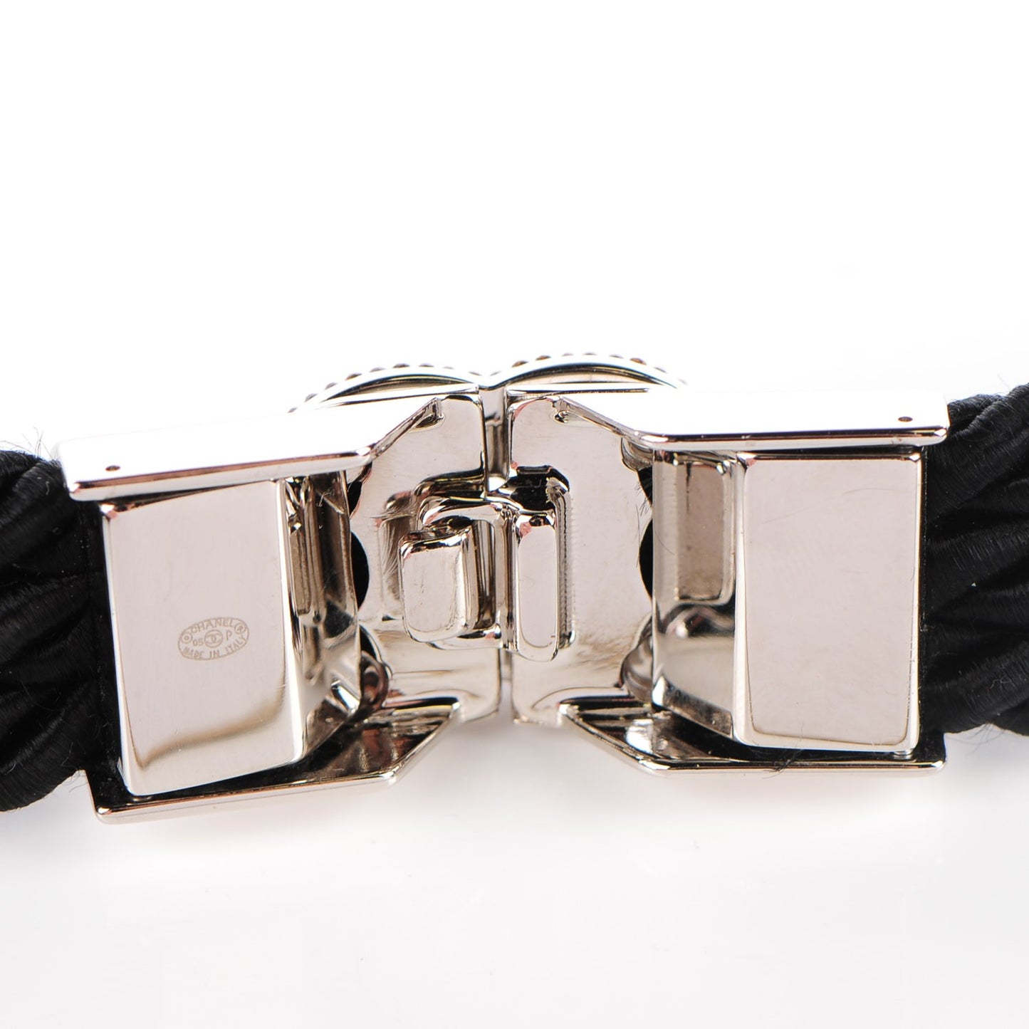 Satin Rope Crystal CC Belt 33 Black