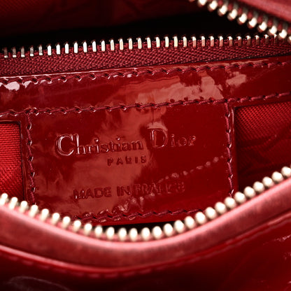 Christian Dior Patent Cannage Medium Lady Dior Red 6 of 10