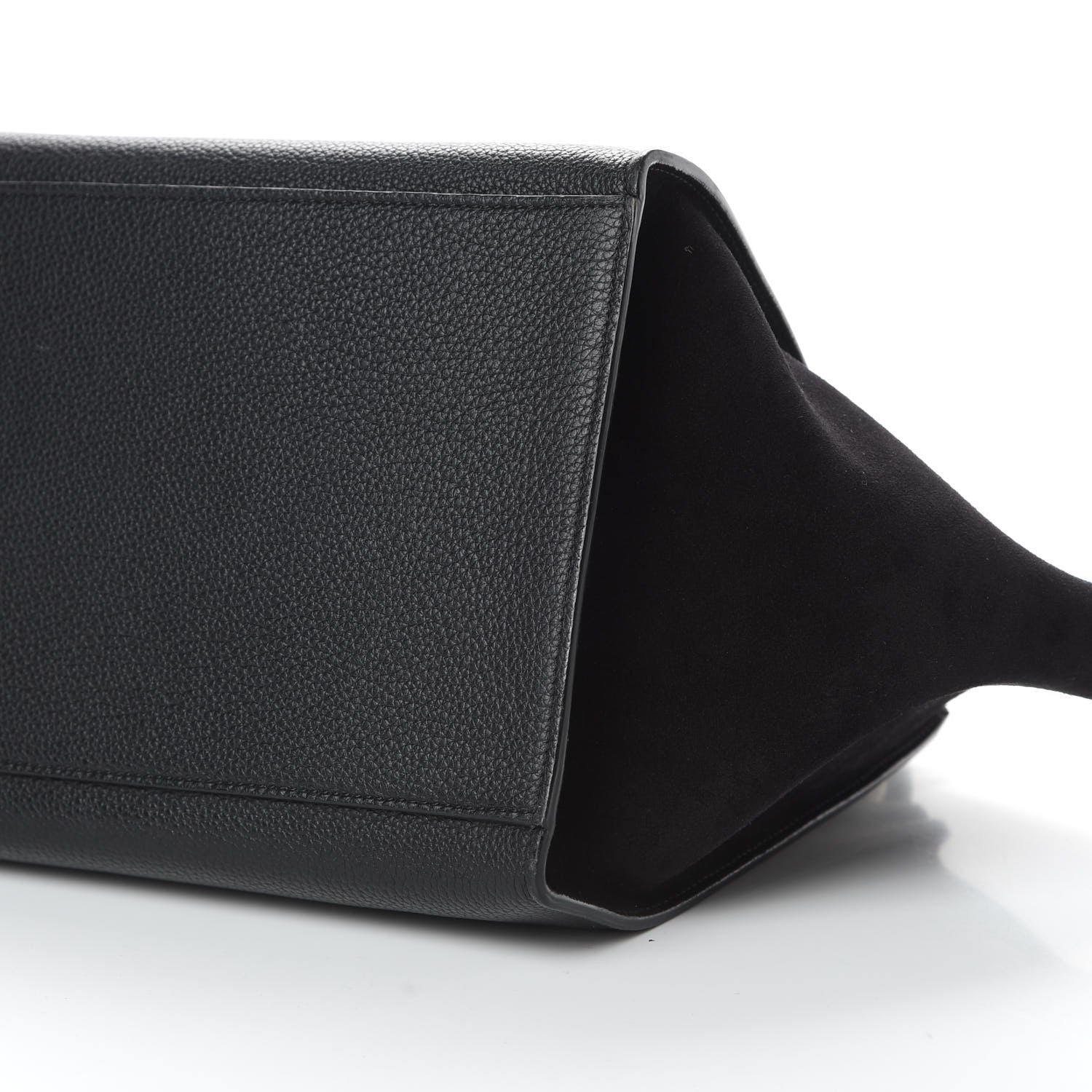 Celine Drummed Calfskin Suede Medium Trapeze Black 10 of 10