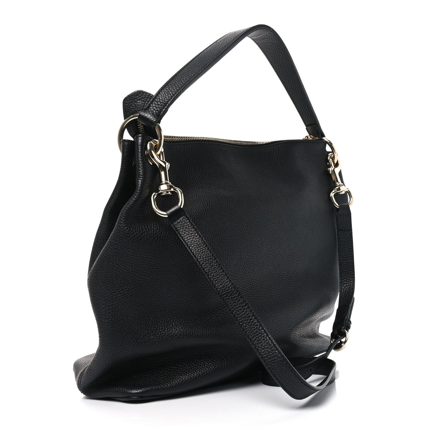 Gucci Pebbled Calfskin Large Soho Hobo Black 3 of 10