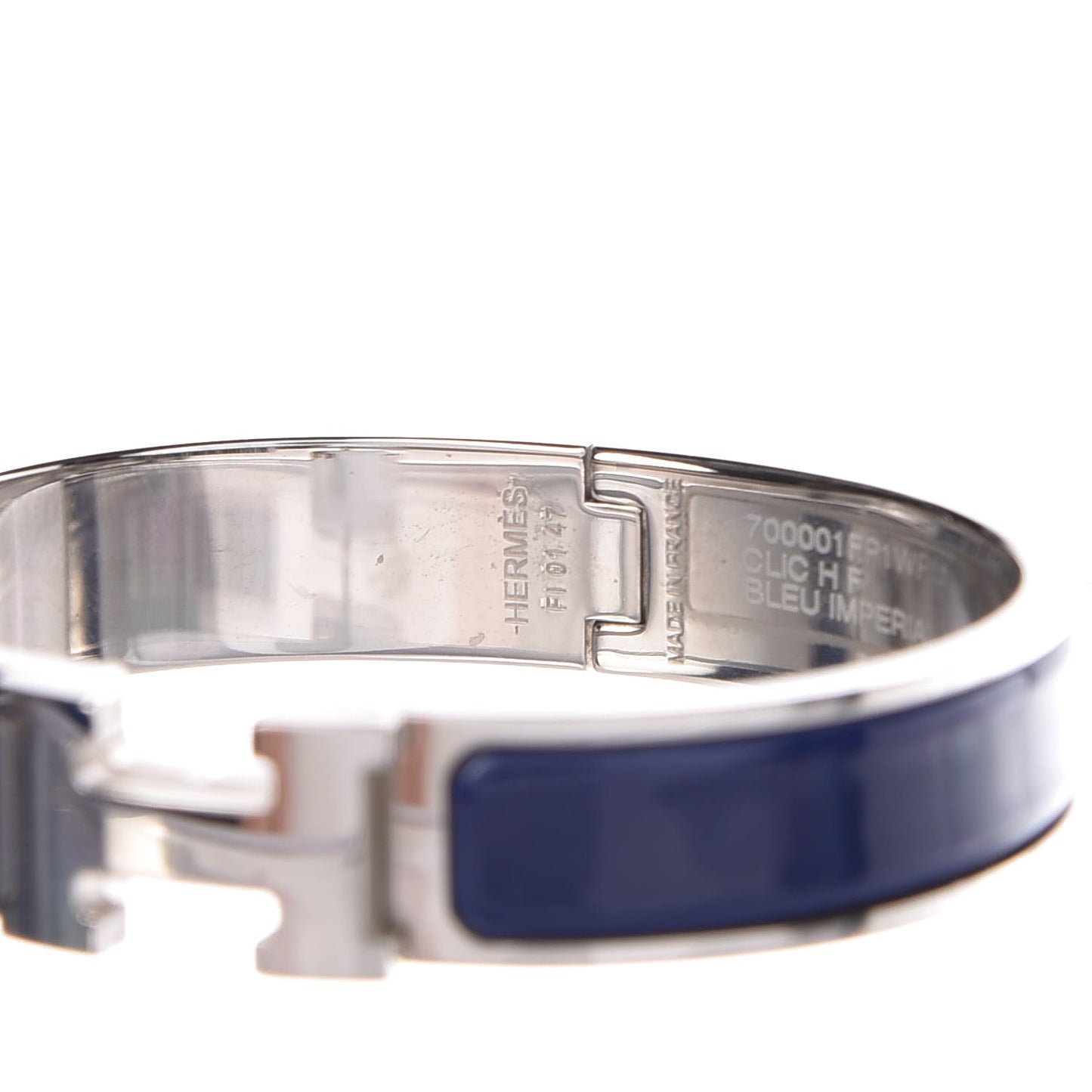 Enamel Narrow Clic Clac H Bracelet PM Bleu Imperial