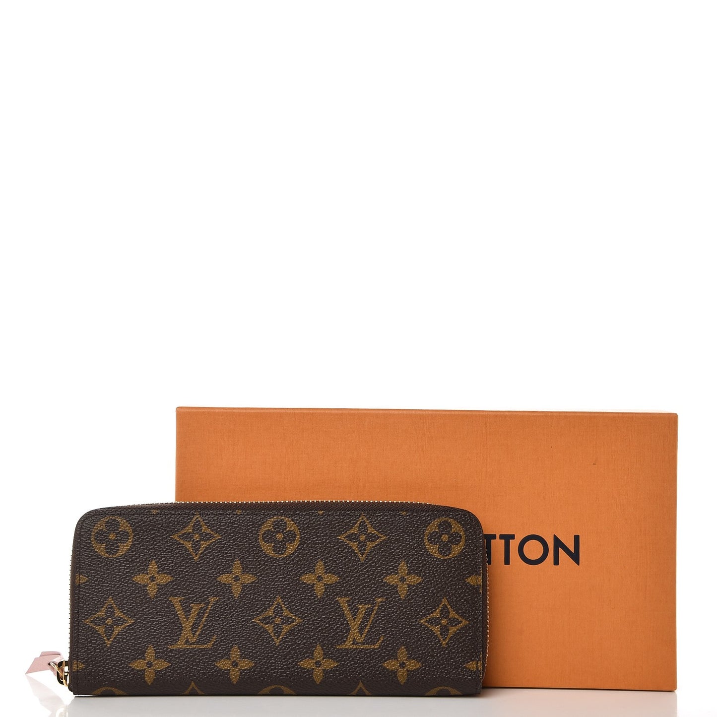 Monogram Clemence Wallet Rose Ballerine
