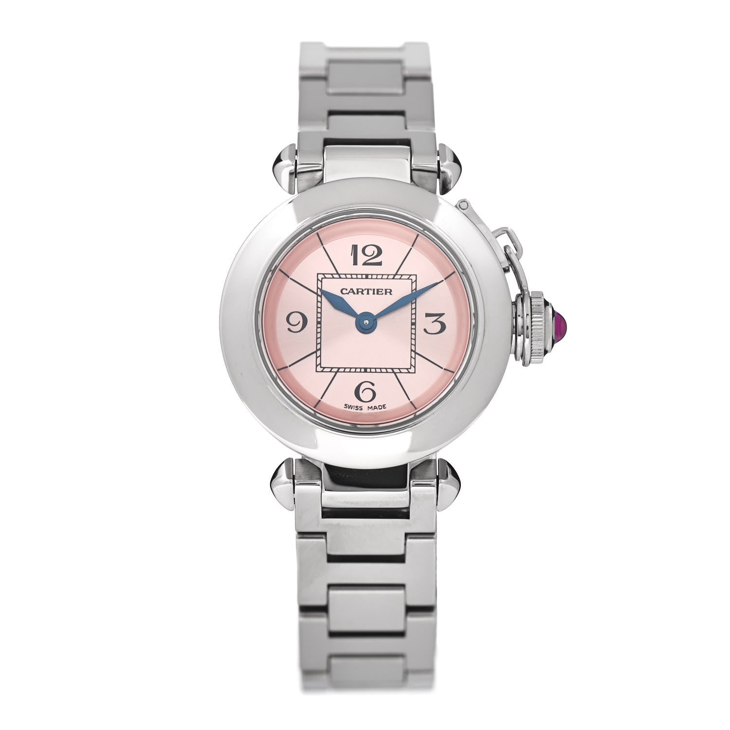 Cartier Stainless Steel 27mm Miss Pasha Quartz Watch Pink 1 of 4