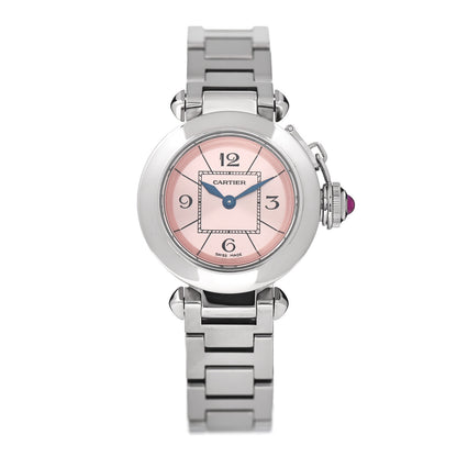 Cartier Stainless Steel 27mm Miss Pasha Quartz Watch Pink 1 of 4