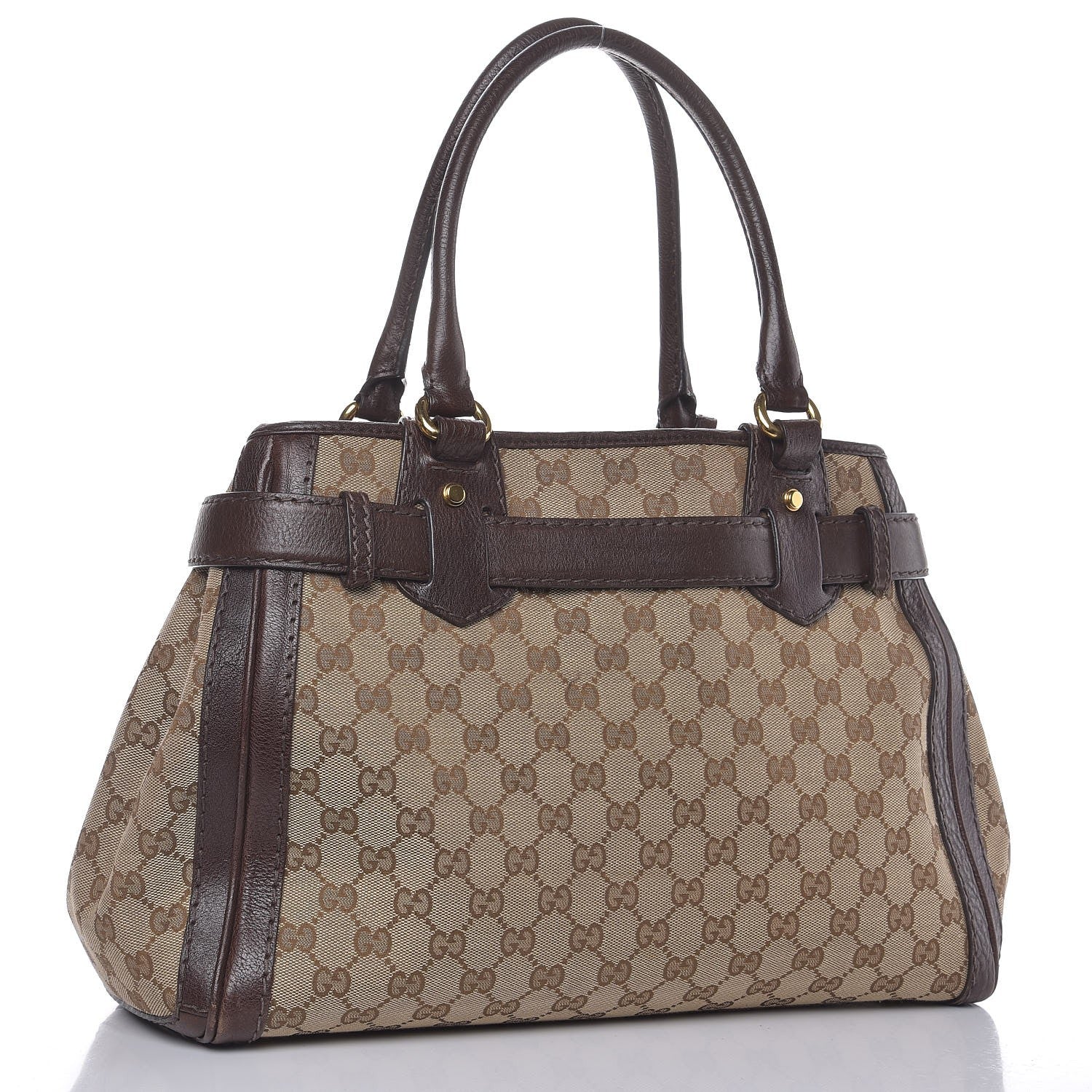 Gucci Monogram Medium GG Running Tote Dark Brown 3 of 14