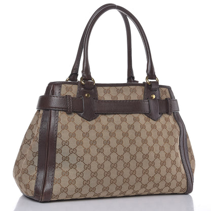 Gucci Monogram Medium GG Running Tote Dark Brown 3 of 14