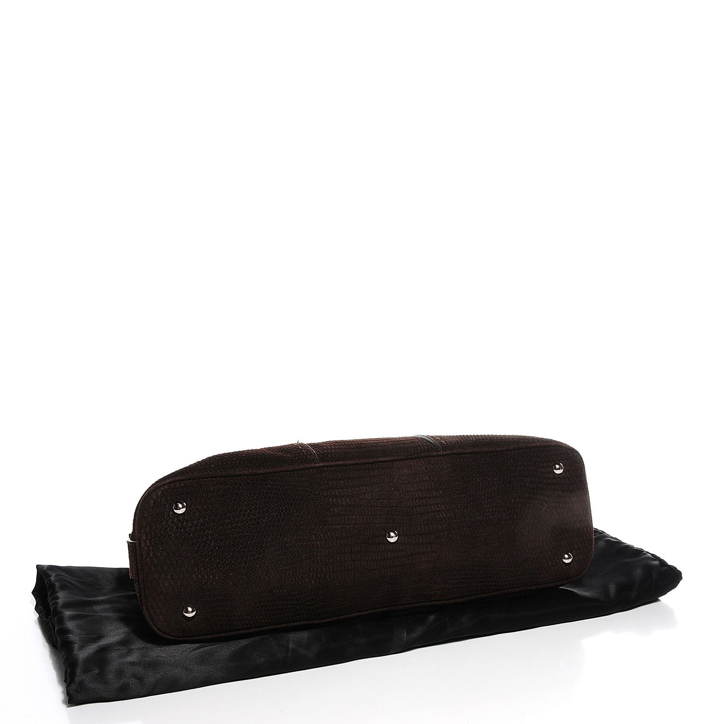 Lizard Embossed Nubuck Large Muse Brown