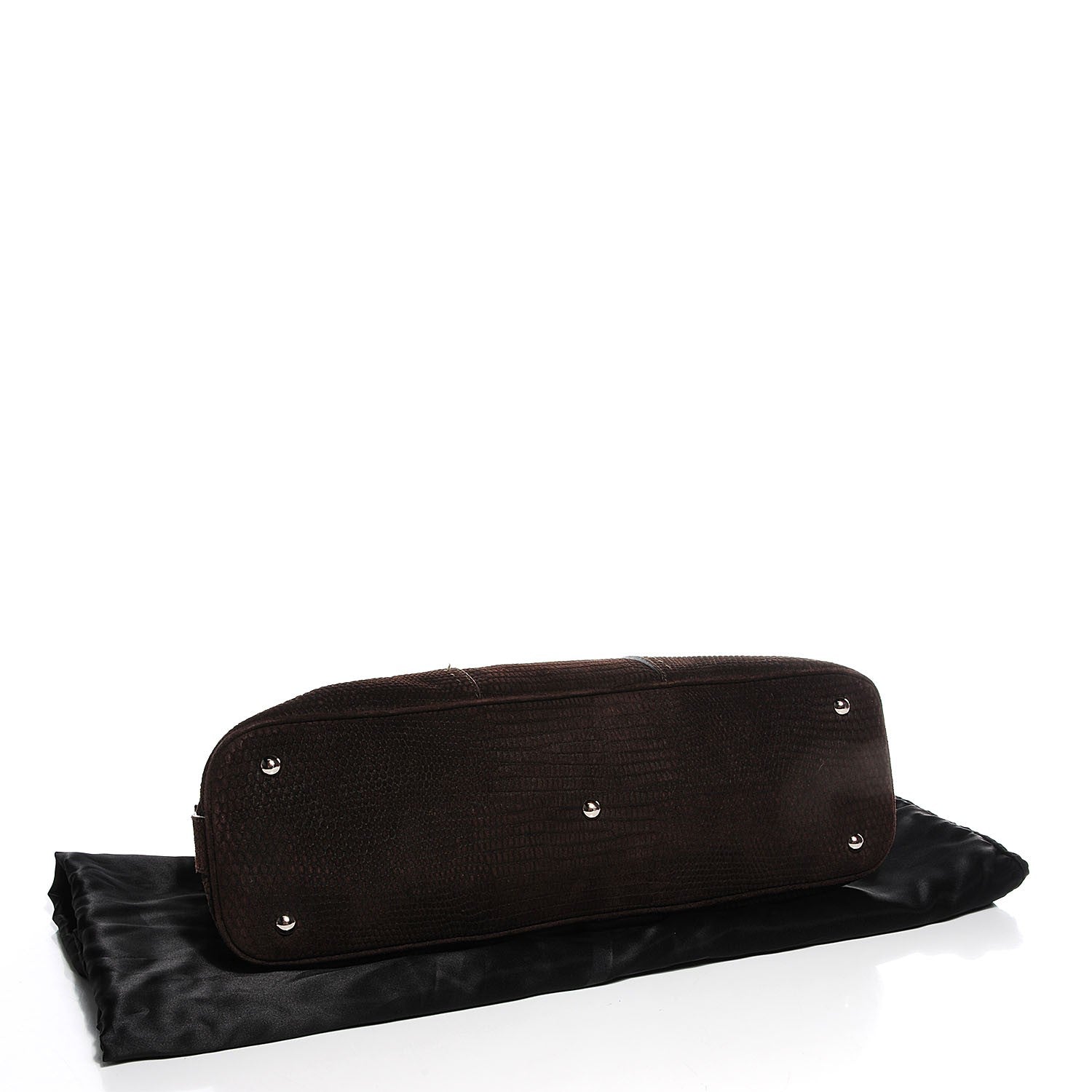 Saint Laurent Lizard Embossed Nubuck Large Muse Brown 4 of 7
